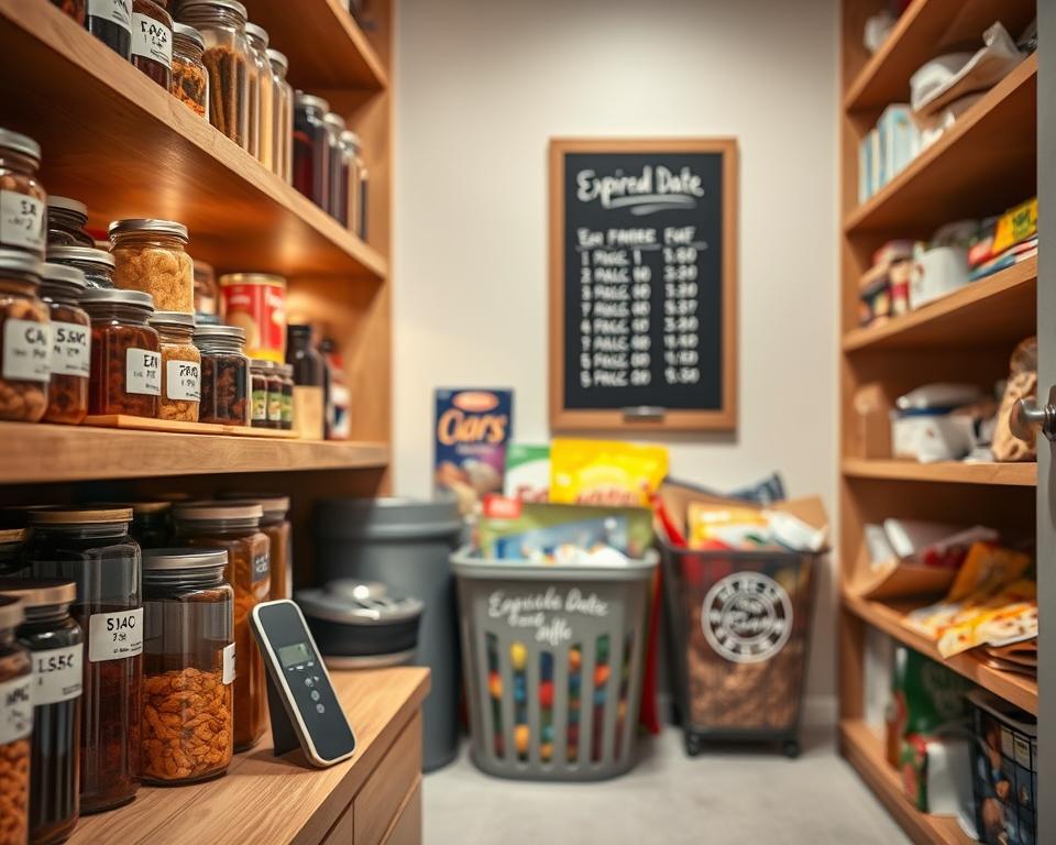 Expiration date tracking in a pantry