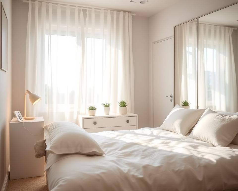 Soft colors for a small bedroom