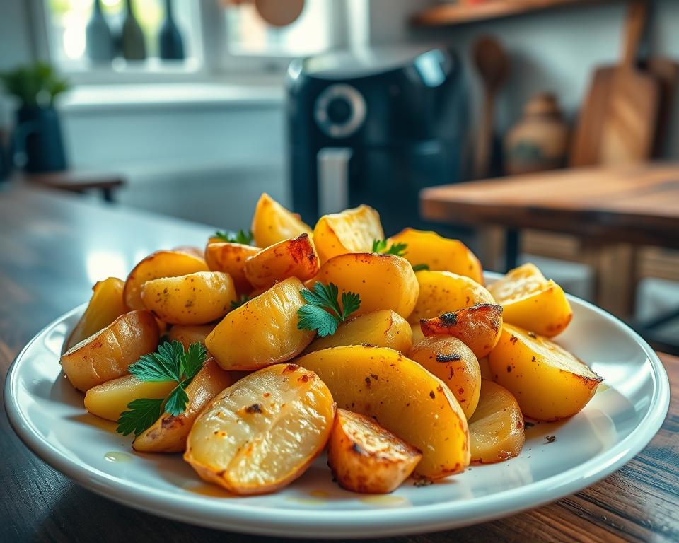 batata rústica na air fryer