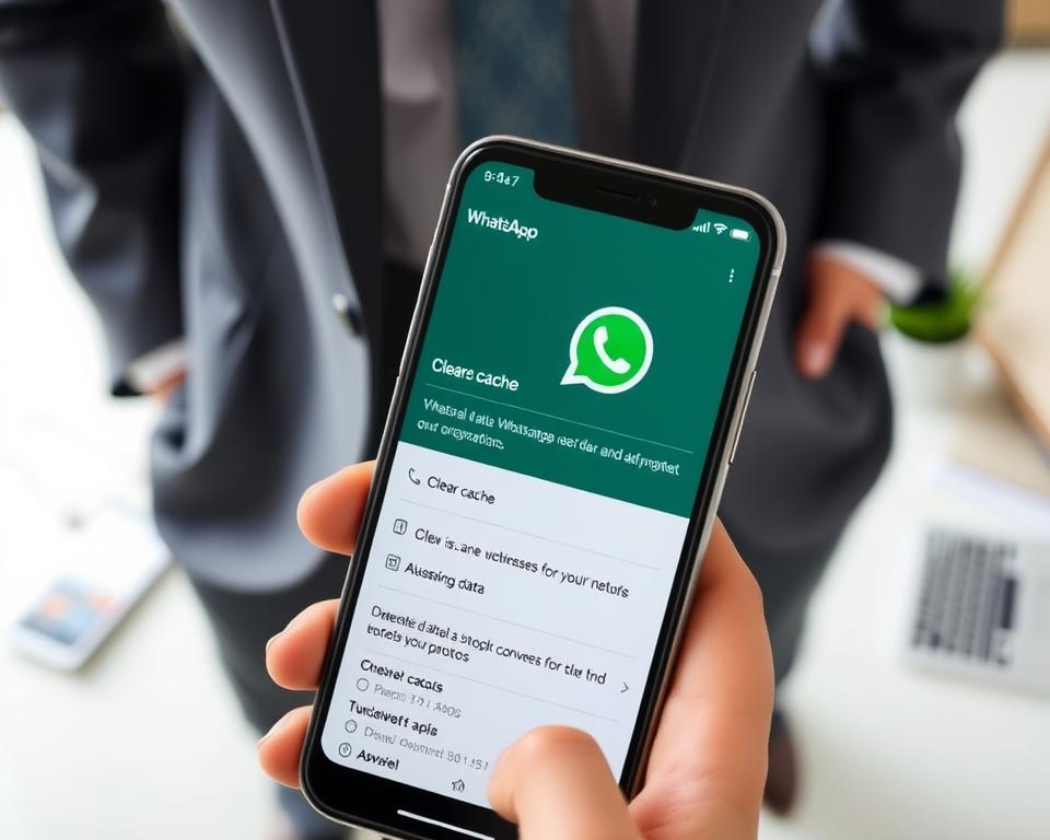 limpar cache do WhatsApp