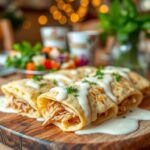 panqueca de frango cremosa